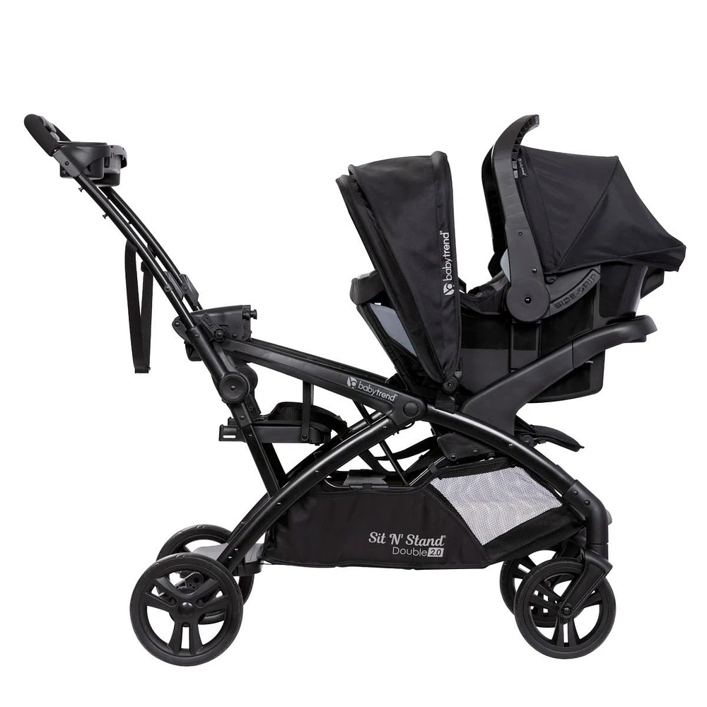 Sit N' Stand® Double 2.0 Stroller - Dash Black
