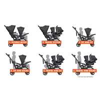 Sit N' Stand® Double 2.0 Stroller - Dash Black