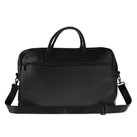 Vegan Leather Duffle Bag - Black