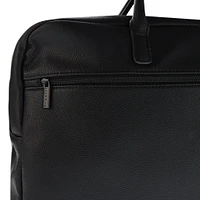 Vegan Leather Duffle Bag - Black