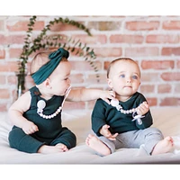 Mini Wood Pacifier Clip - White