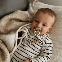 Pacifier Clip - Inox Wood Taupe