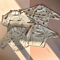 Bavette Imperméable à Manches Longues - Fleurs Antiques