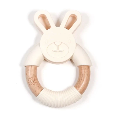 Ring Teether - Ivory Bunny