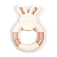 Ring Teether - Ivory Bunny