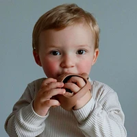 Silicone Teething Mitt - Blush Bear