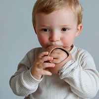 Silicone Teething Mitt - Blush Bear