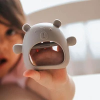 Silicone Teething Mitt - Blush Bear