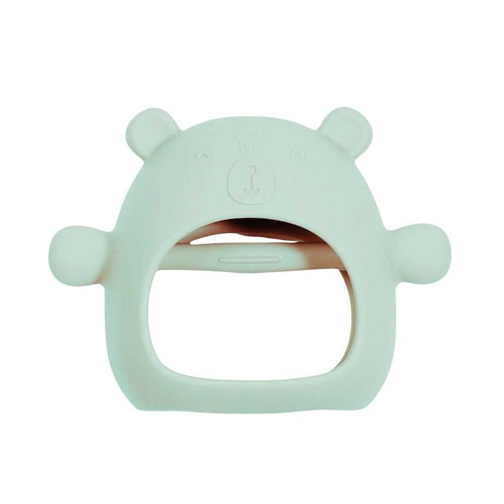 Silicone Teething Mitt - Sage Bear