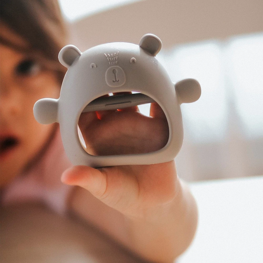 Silicone Teething Mitt - Sage Bear