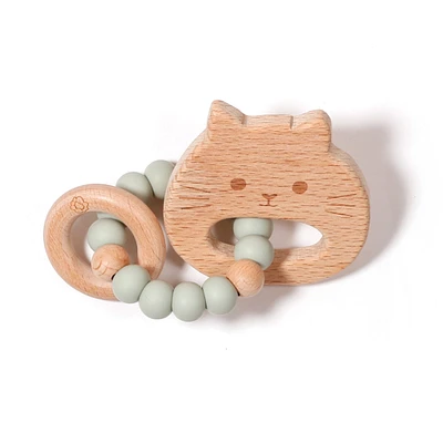 Hochet De Bois Chat - Sauge