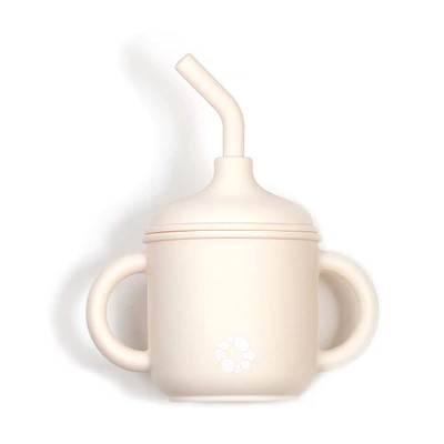 Gobelet Paille en Silicone - Ivoire