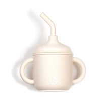 Gobelet Paille en Silicone - Ivoire