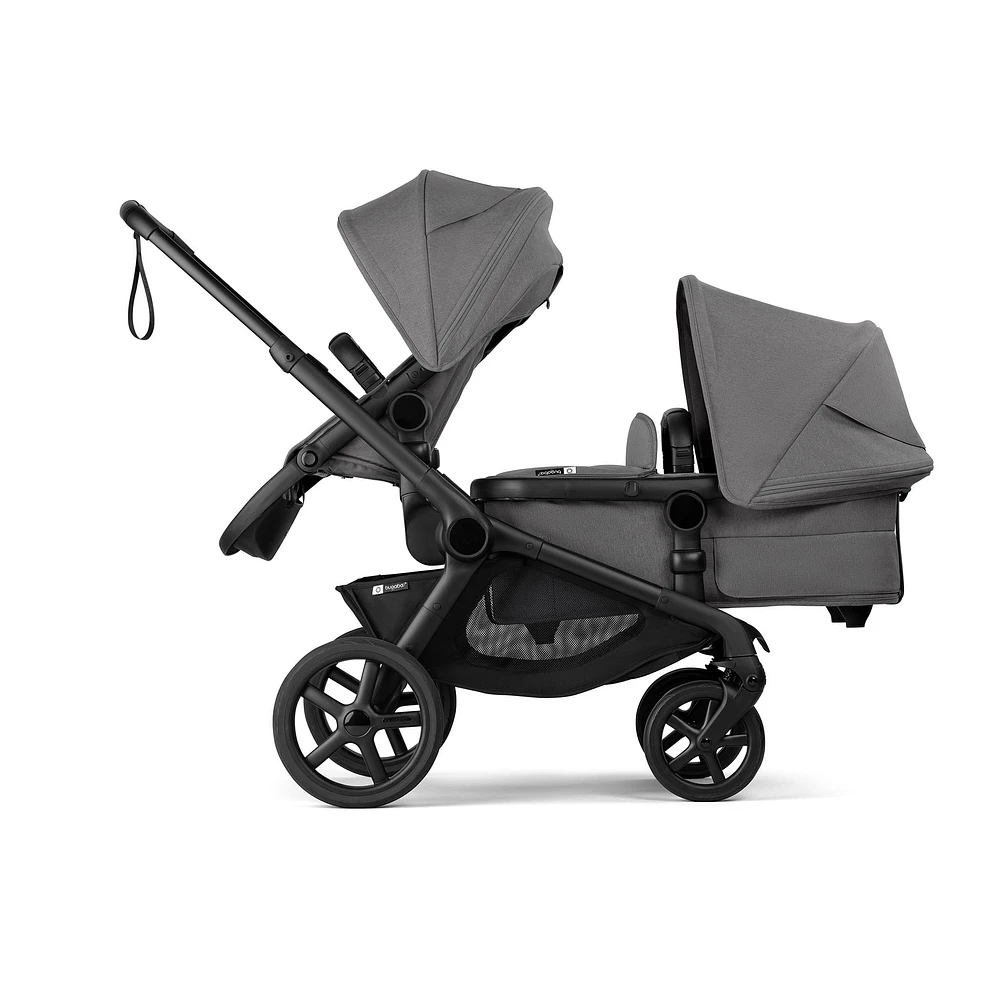 Kangaroo Sibling Seat  -  Black/Moon Grey