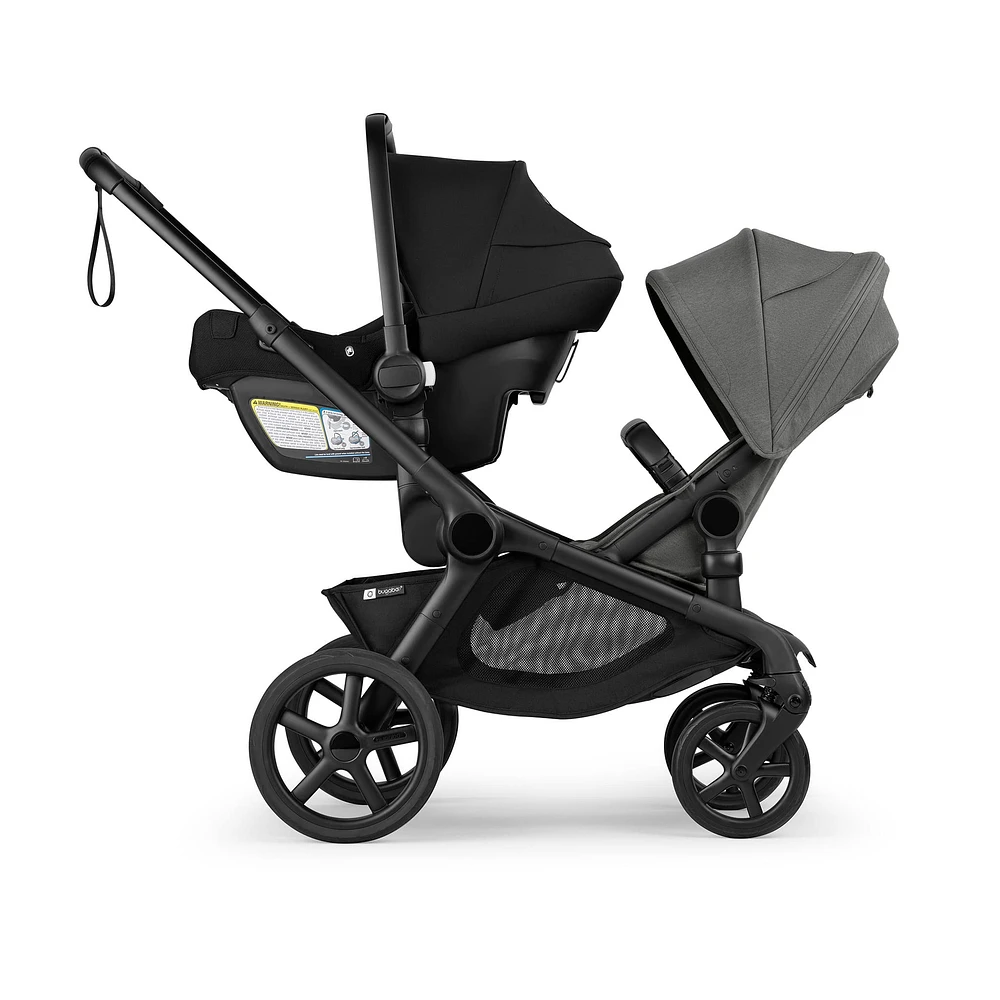 Kangaroo Sibling Seat  -  Black/Moon Grey