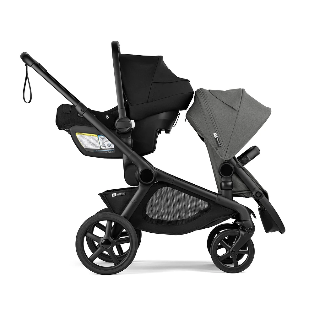 Kangaroo Sibling Seat  -  Black/Moon Grey