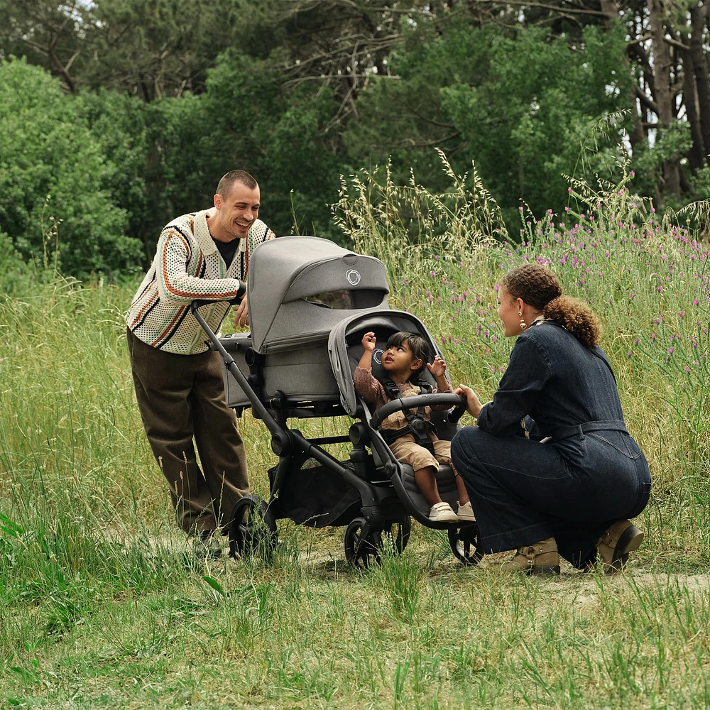 Kangaroo Sibling Seat  -  Black/Moon Grey