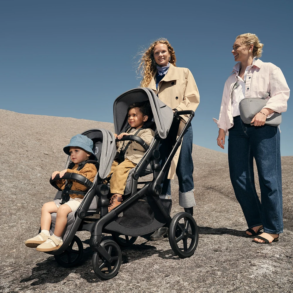 Kangaroo Sibling Seat  -  Black/Moon Grey