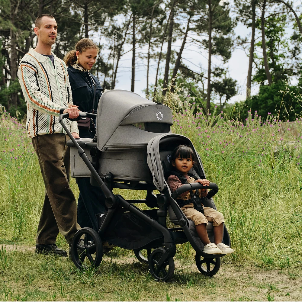 Kangaroo Sibling Seat  -  Black/Moon Grey
