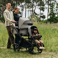 Kangaroo Sibling Seat  -  Black/Moon Grey