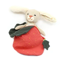 Peluche Lapin Fraise Mousseline