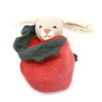 Peluche Lapin Fraise Mousseline