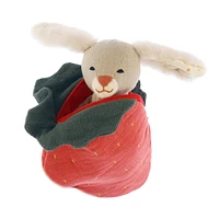 Peluche Lapin Fraise Mousseline