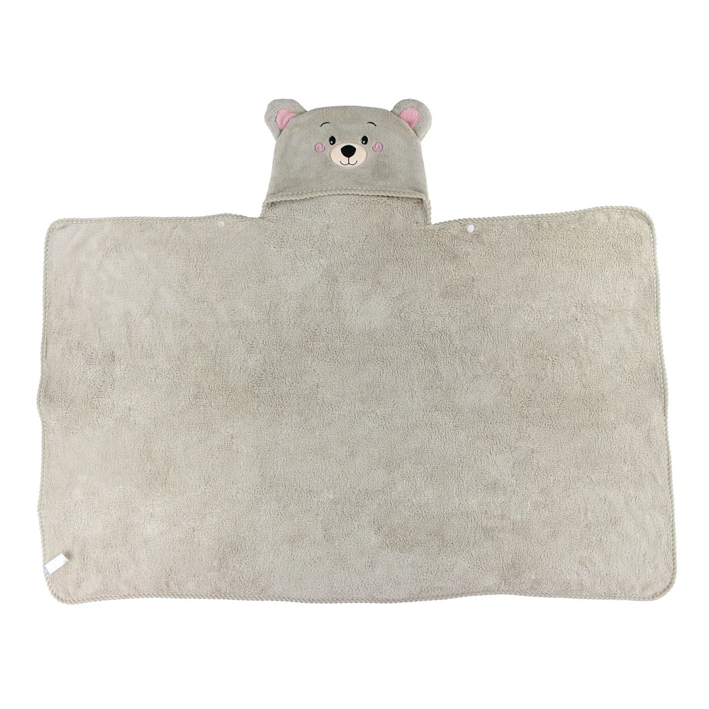 Serviette à Capuchon Deluxe Ours - Brun