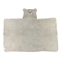 Serviette à Capuchon Deluxe Ours - Brun