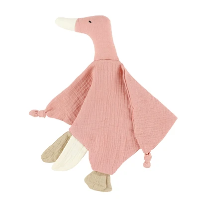 Doudou Mousseline - Oie Rose