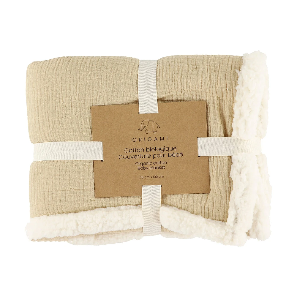 Couverture Doublée pour Bébé - Sable