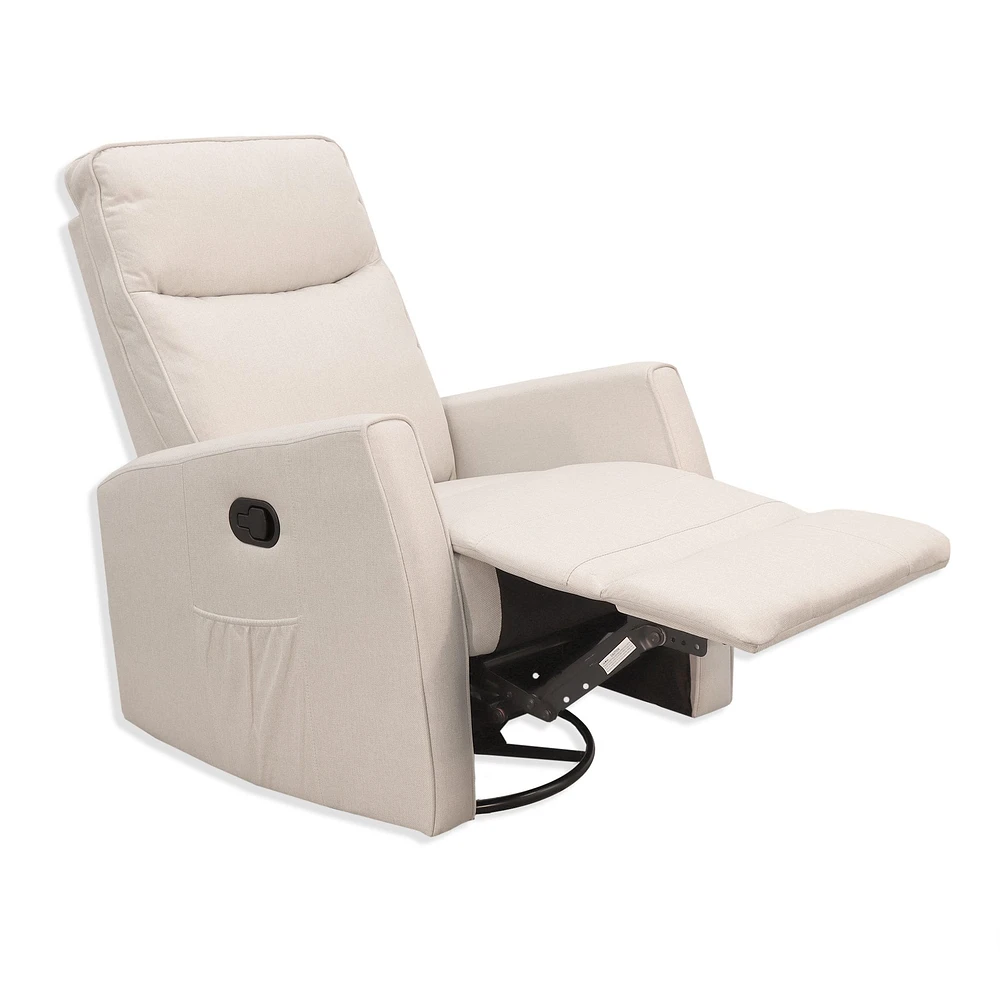 Swivel Reclining Rocking Chair - Beige Tweed