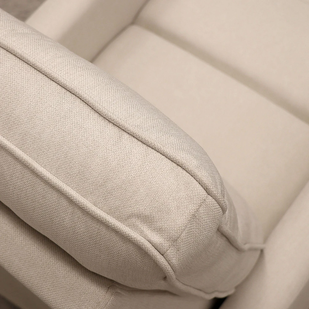 Swivel Reclining Rocking Chair - Beige Tweed