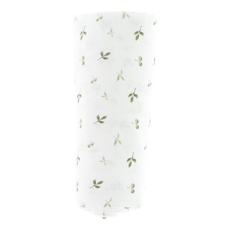 Couverture Mousseline Bambou - Feuille