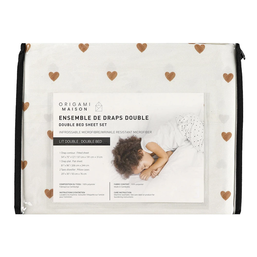Double Sheet Set - Hearts