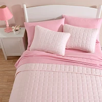 Courtepointe Lit Simple - Rose
