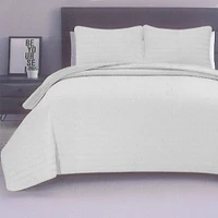 Courtepointe Lit Simple - Gris