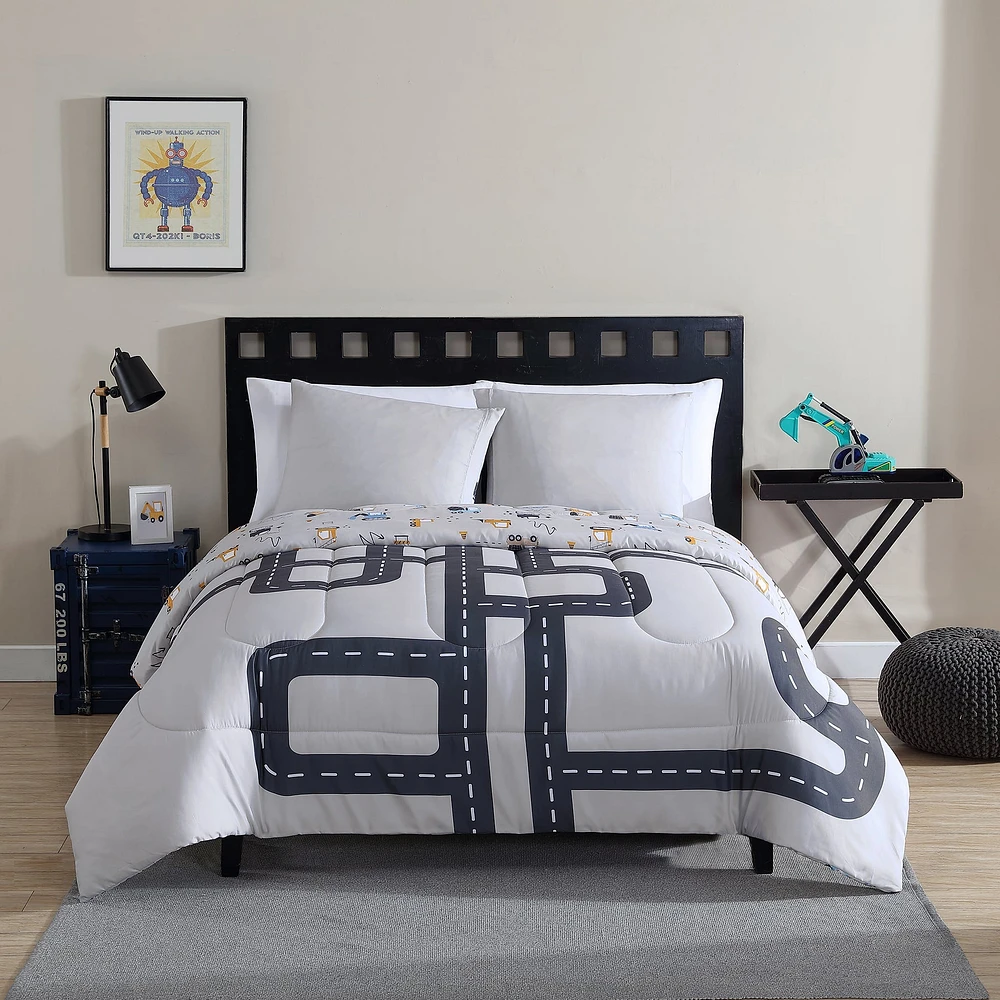 Twin Comforter Set - Trucks