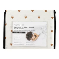 Ensemble Draps Lit Simple  - Coeurs