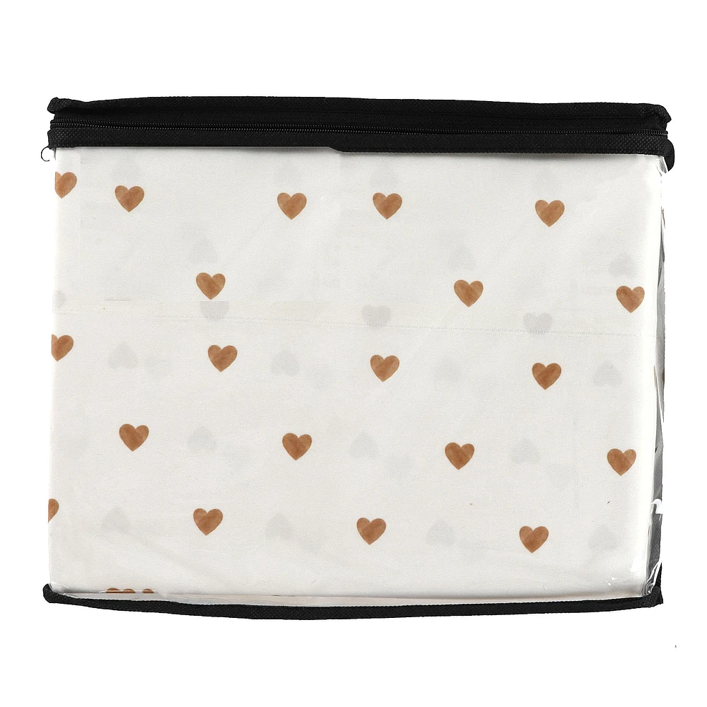 Ensemble Draps Lit Simple  - Coeurs