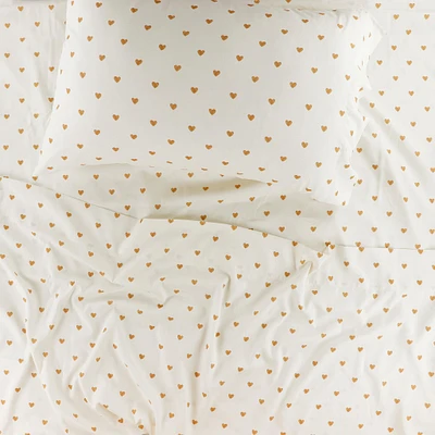 Ensemble Draps Lit Simple  - Coeurs