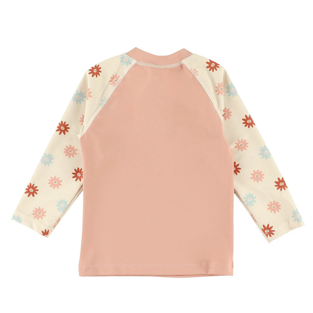 T-Shirt Maillot UV Fleurs 2-3ans