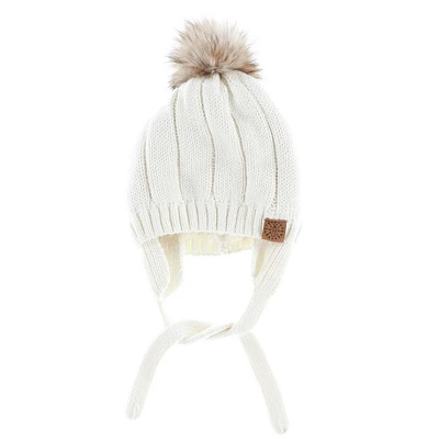 Knit Pompom Beanie 18-3