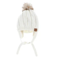 Knit Pompom Beanie 18-3