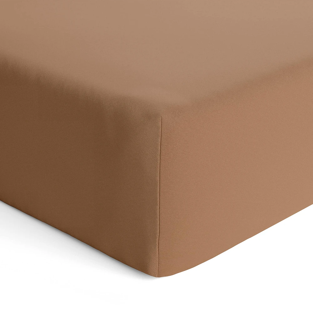 Crib Fitted Sheet - Mocha