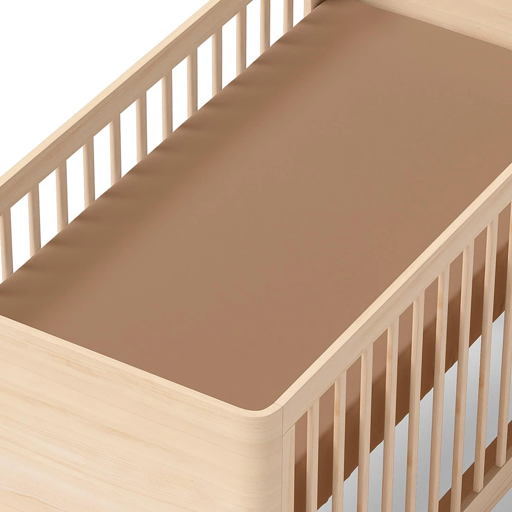 Crib Fitted Sheet - Mocha