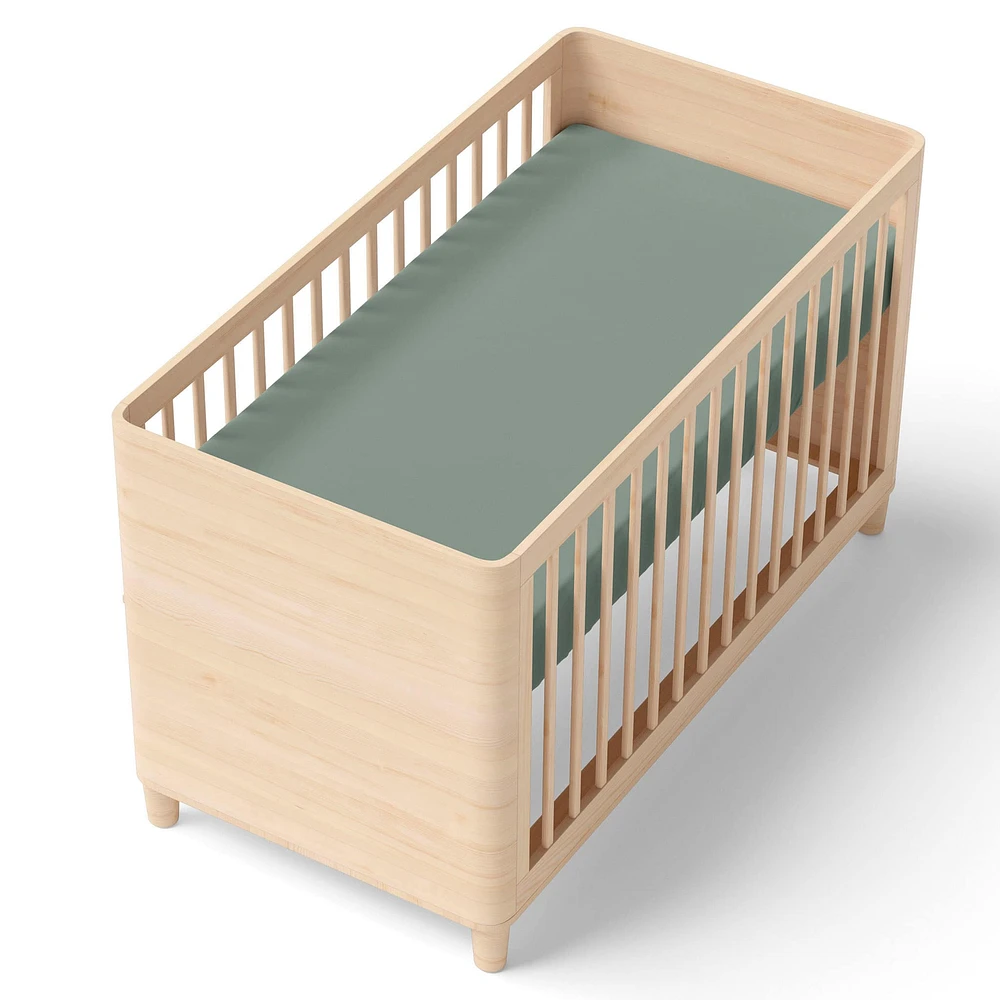Crib Fitted Sheet - Sage