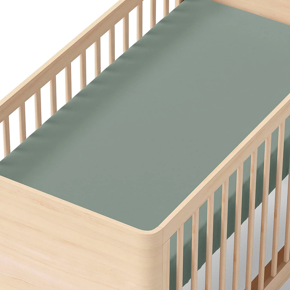 Crib Fitted Sheet - Sage
