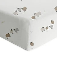 Drap Contour pour Lit de Bébé - Moutons (Laura Lémerveil Exclusivité)