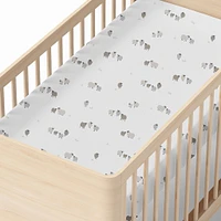 Drap Contour pour Lit de Bébé - Moutons (Laura Lémerveil Exclusivité)